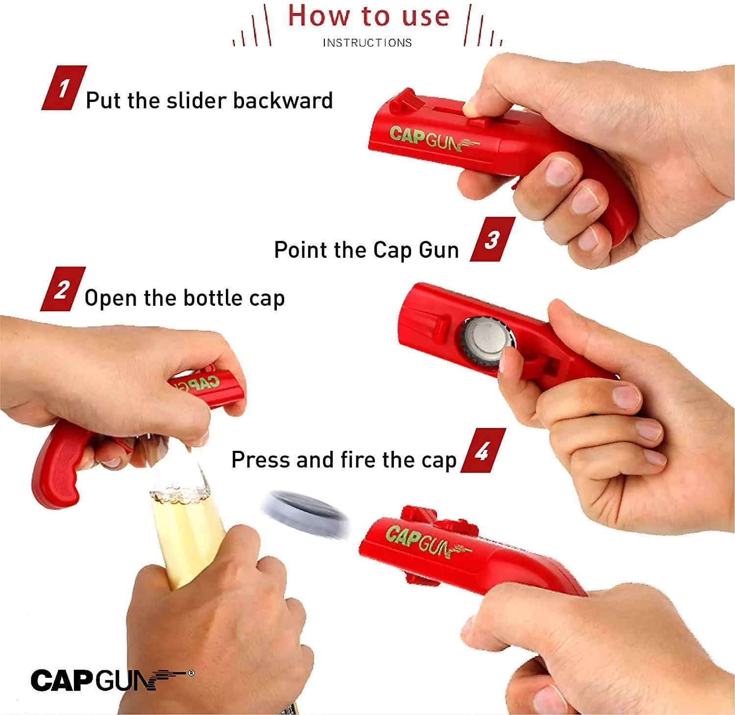 Cap Gun Beer Bottle Opener Purified Nz