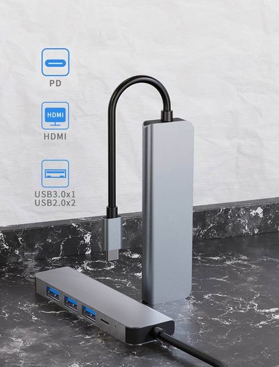 5 in 1 Type-C PD QC HDMI USB3.0 HUB Docking Station