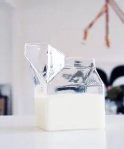 square milk glass milk box glass mug milk box cup
