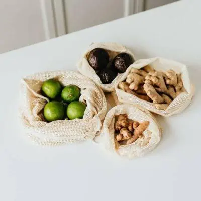 100% Organic Cotton Reusable Produce Bags Eco-Friendly bag