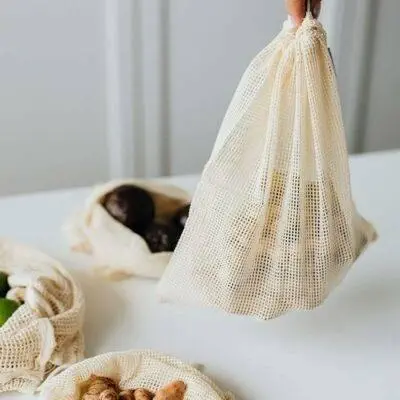 100% Organic Cotton Reusable Produce Bags Eco-Friendly bag