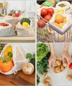 100% Organic Cotton Reusable Produce Bags Eco-Friendly bag