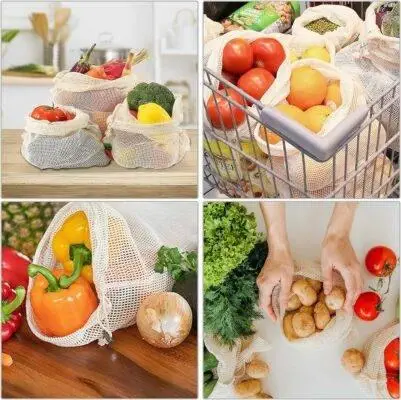 100% Organic Cotton Reusable Produce Bags Eco-Friendly bag