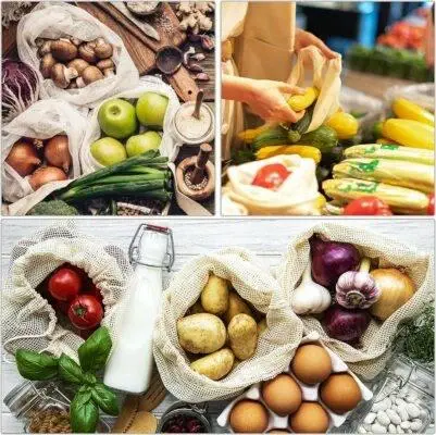 100% Organic Cotton Reusable Produce Bags Eco-Friendly bag