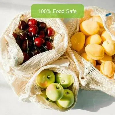 100% Organic Cotton Reusable Produce Bags Eco-Friendly bag