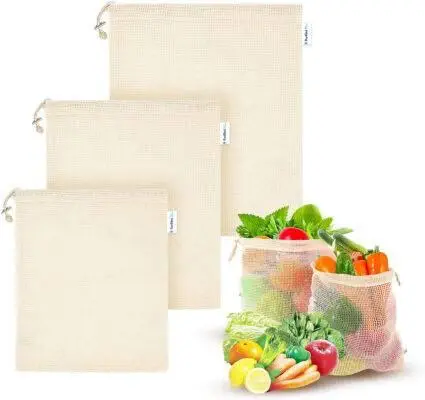 100% Organic Cotton Reusable Produce Bags Eco-Friendly bag