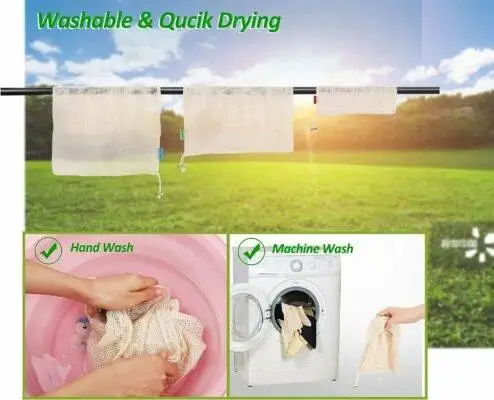 100% Organic Cotton Reusable Produce Bags Eco-Friendly bag