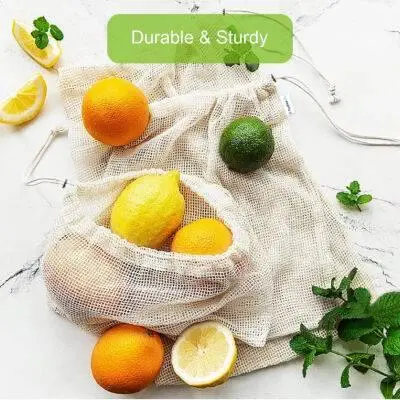 100% Organic Cotton Reusable Produce Bags Eco-Friendly bag
