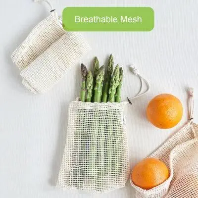 100% Organic Cotton Reusable Produce Bags Eco-Friendly bag