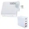 100W GaN 4 Port PD QC Wall Charger for MacBook Xiaomi Samsung