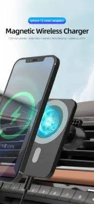 15W MagSafe Car Charger Mount iPhone Holder