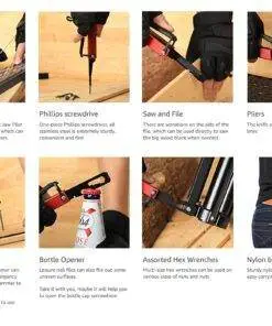 18-in-1 Axe Hammer Camping Tool Survival Knife Kit
