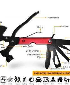 18-in-1 Axe Hammer Camping Tool Survival Knife Kit