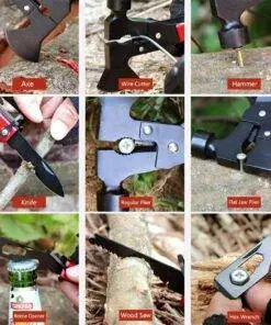 18-in-1 Axe Hammer Camping Tool Survival Knife Kit