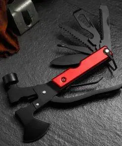 18-in-1 Axe Hammer Camping Tool Survival Knife Kit