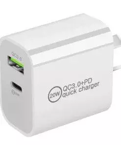20W PD Type-C QC3.0 for iPhone and Android wall charger SAA Approval