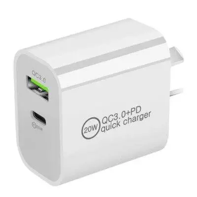 20W PD Type-C QC3.0 for iPhone and Android wall charger SAA Approval