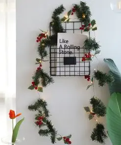 2M 20LED LED Light Red Berry Pinecone String Lights Garland Lights