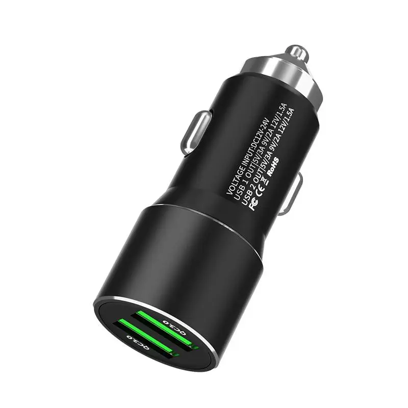 36w Ultra-Fast Dual QC USB-C Type-C Car Charger