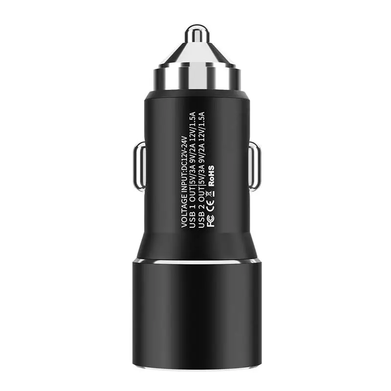 36w Ultra-Fast Dual QC USB-C Type-C Car Charger