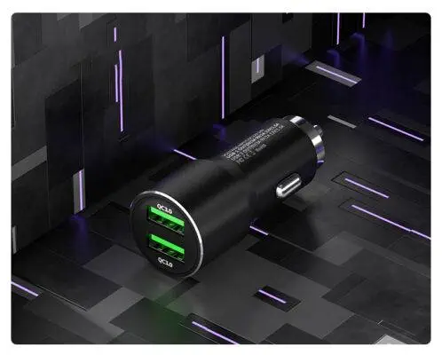 36w Ultra-Fast Dual QC USB-C Type-C Car Charger
