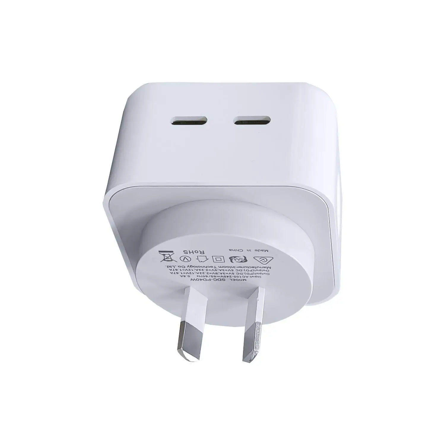 40W Dual USB-C Type-C PD Wall Charger Adapter for iPhone Samsung