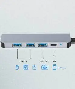 5 in 1 Type-C PD QC HDMI USB3.0 HUB Docking Station
