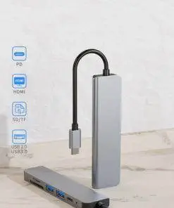 6 in 1 Type-C HDMI USB3.0 HUB Docking Station