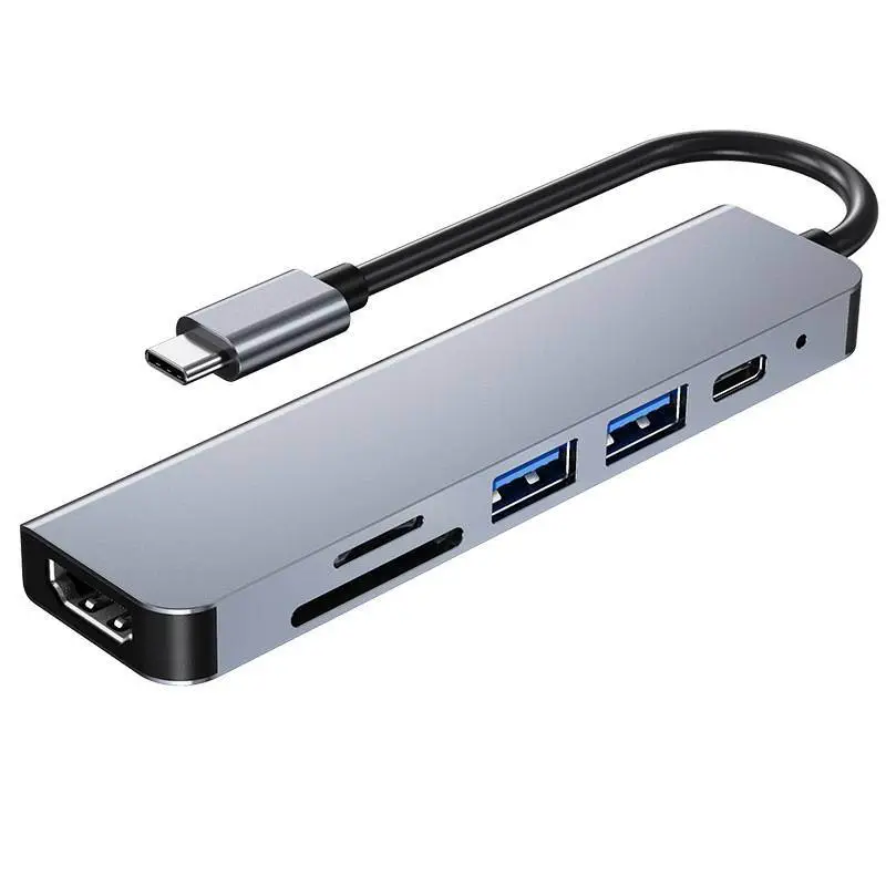 6 in 1 Type-C HDMI USB3.0 HUB Docking Station