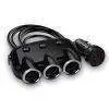 Car Charger Cigarette Lighter Splitter Power Adapter USB Voltage Display 12-24V