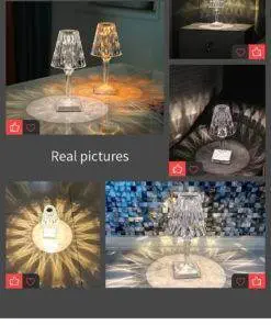 LED Diamond Crystal Light Desk Lamp