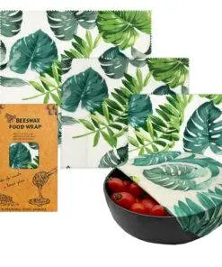 Eco-Friendly Reusable Beeswax Food Wraps-Green Leaves