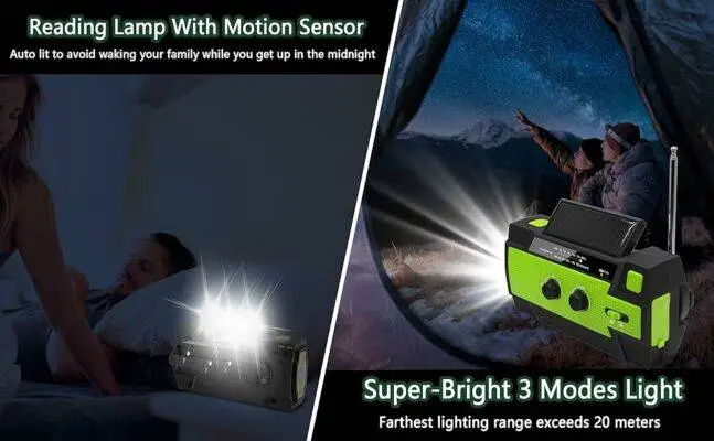 Emergency Solar Hand Crank Weather Radio