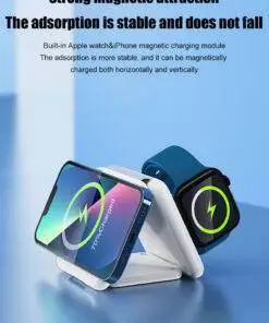 Foldable 3-in-1 MagSafe Charger for iPhone Samsung