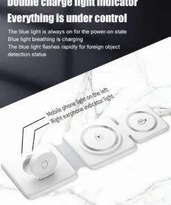 Foldable 3-in-1 MagSafe Charger for iPhone Samsung