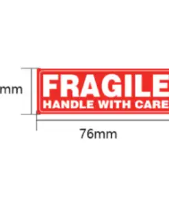 Fragile Stickers 76mm x 25mm 500 Labels Roll