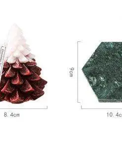 Elegant Tree Pine Tree Fragrance Scented Candle with Marble Coaster