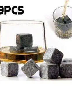 Luxury Whisky Stones Gift Set 9 Granite Ice Cube