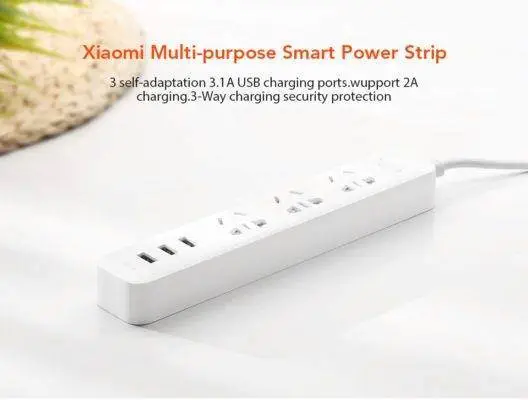 Xiaomi Power Extension Cord Household Lead with 3 USB 1.8M White