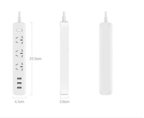 Xiaomi Power Extension Cord Household Lead with 3 USB 1.8M White