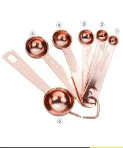 6Pcs Stainless Steel Measuring Spoon Set Baking Seasoning Cooking Kitchen Tool
