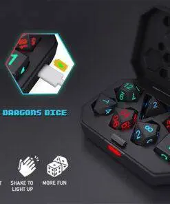 Light Up DND Dice Set for Dungeon and Dragons