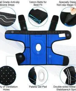 Professional Knee Brace with Patella Gel Pad & Side Stabilisers
