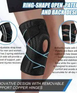 Professional Knee Brace with Patella Gel Pad & Side Stabilisers