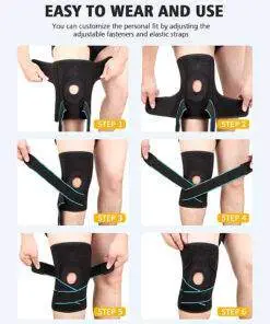 Professional Knee Brace with Patella Gel Pad & Side Stabilisers