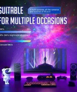Star Projector Galaxy Night Light Spaceman Lamp