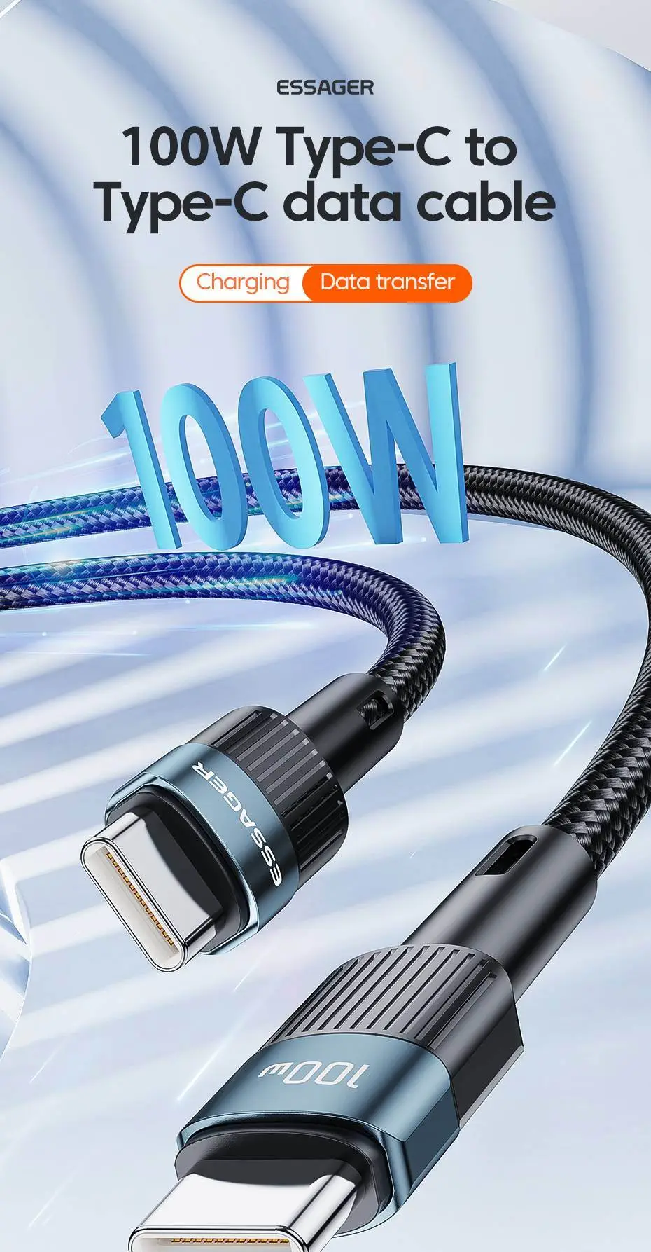 USB-C to Type-C PD 100W Fast Charging Cable