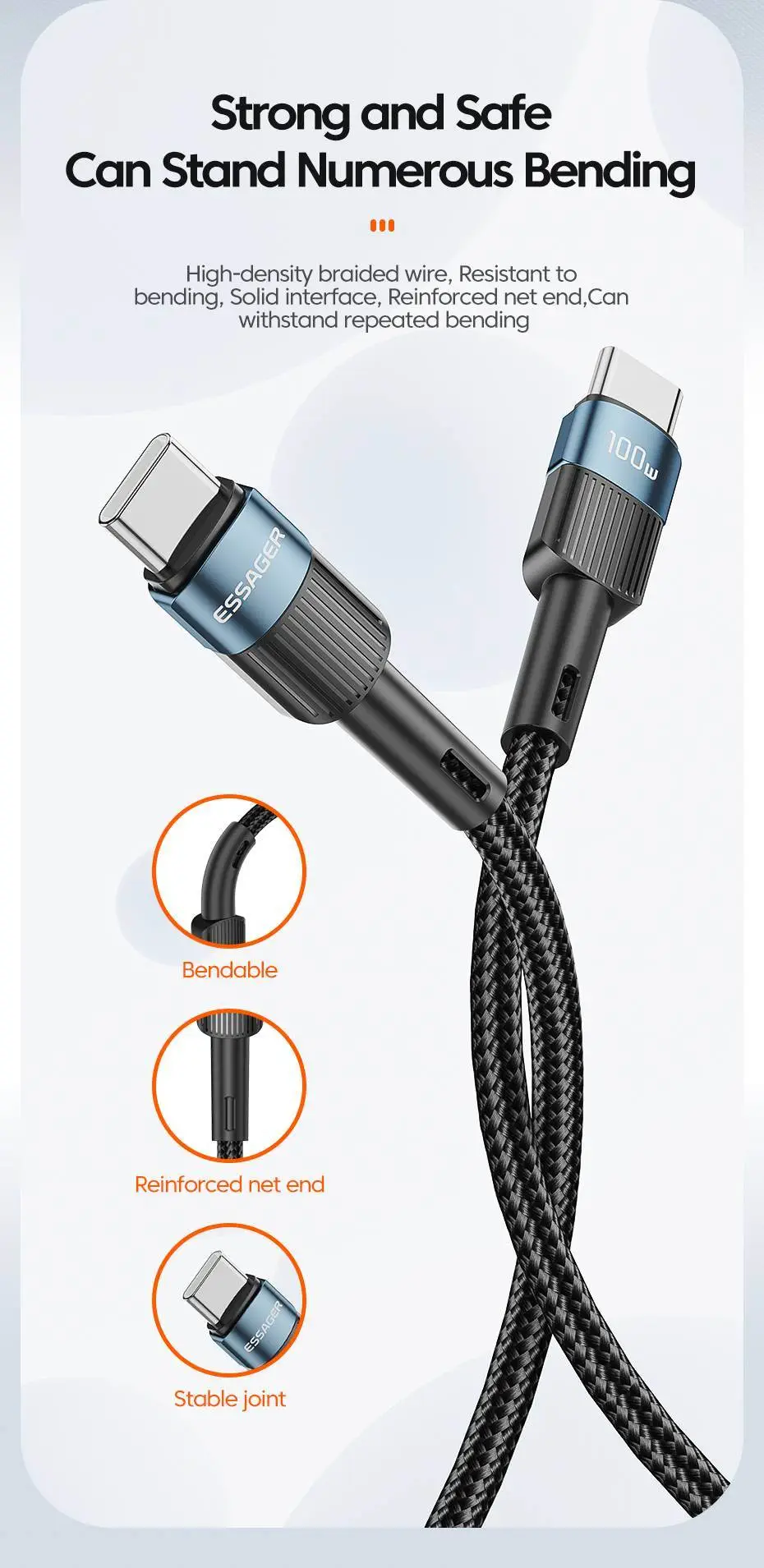 USB-C to Type-C PD 100W Fast Charging Cable