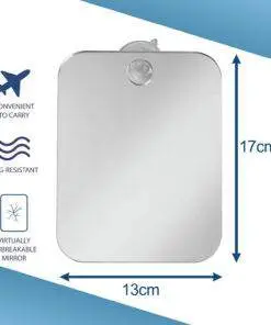Unbreakable Fog Free Travel Shower Mirror Kit
