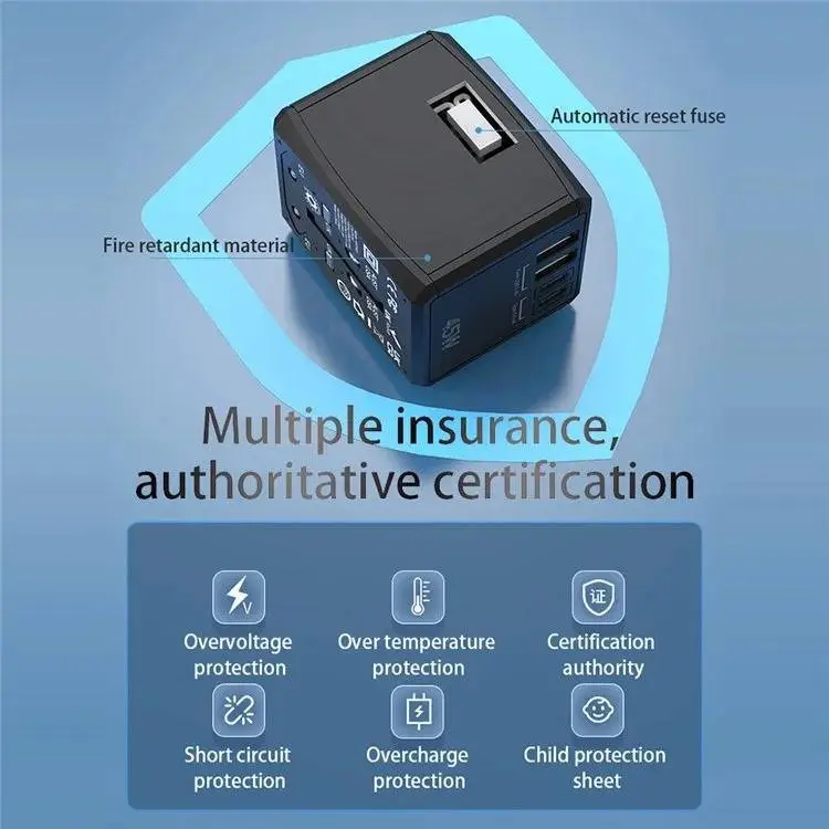 Universal GaN Travel Adapter PD Type-C 45W for MacBook laptop